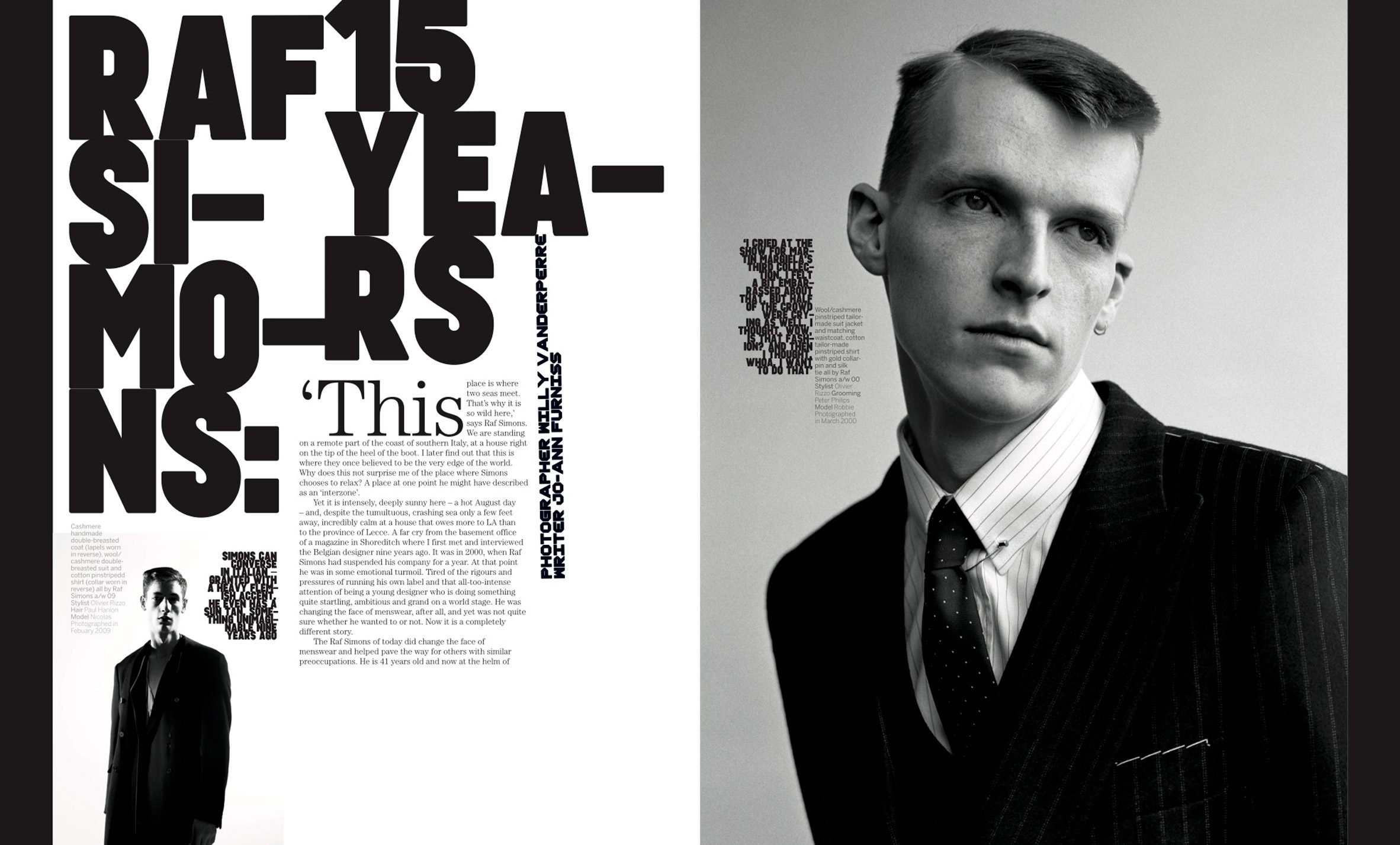 The Graphic Language of Neville Brody, page spread showing Arena Homme +
