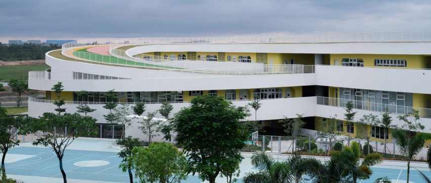 Curved school on Hainan island