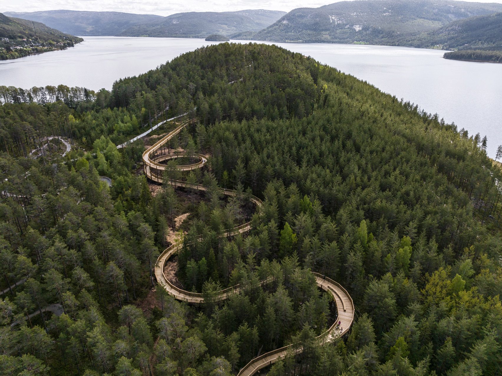 Aerial view of Hamaren Activity Park in Norway