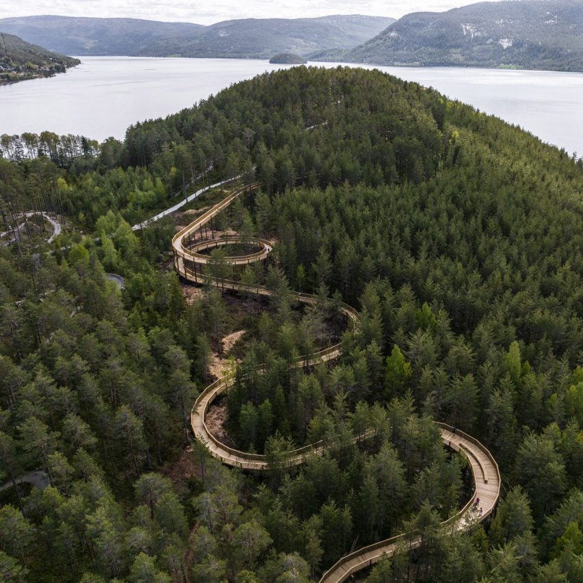 Treetop walkway in Norway
