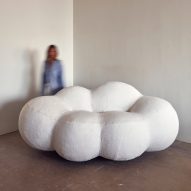 Massive cloud-like daybed among experimental furniture at Design Lab in Chicago