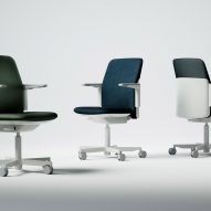 Green, blue and grey Path office chairs by Humanscale
