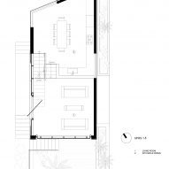 Guesthouse level 1.5 floor plan
