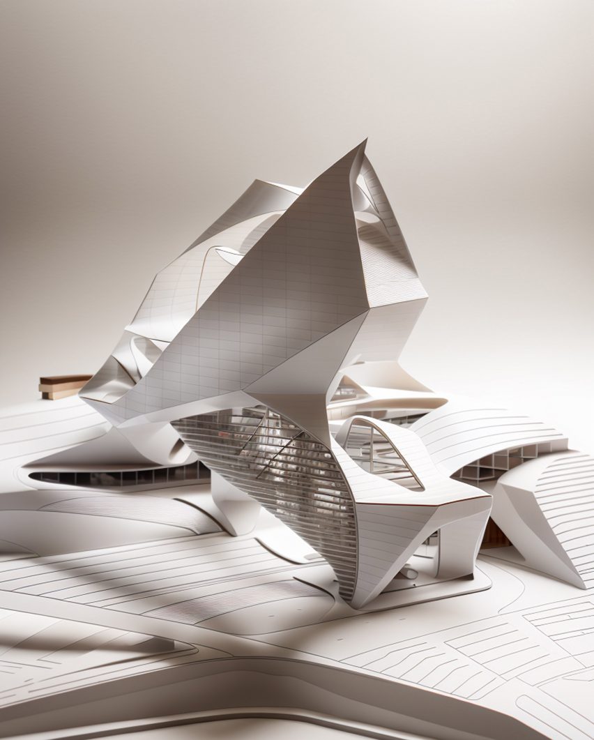 Calatrava-diseño basado en papel arrugado