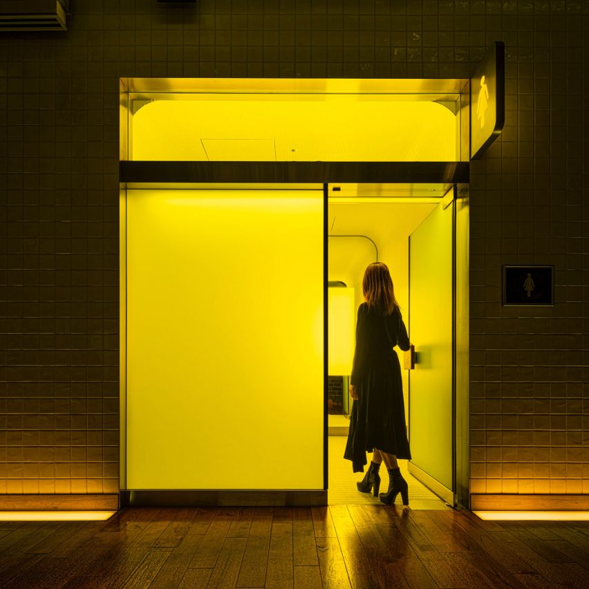 Yellow Tokyo toilet