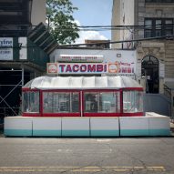 Ten sidewalk dining shelters in New York City