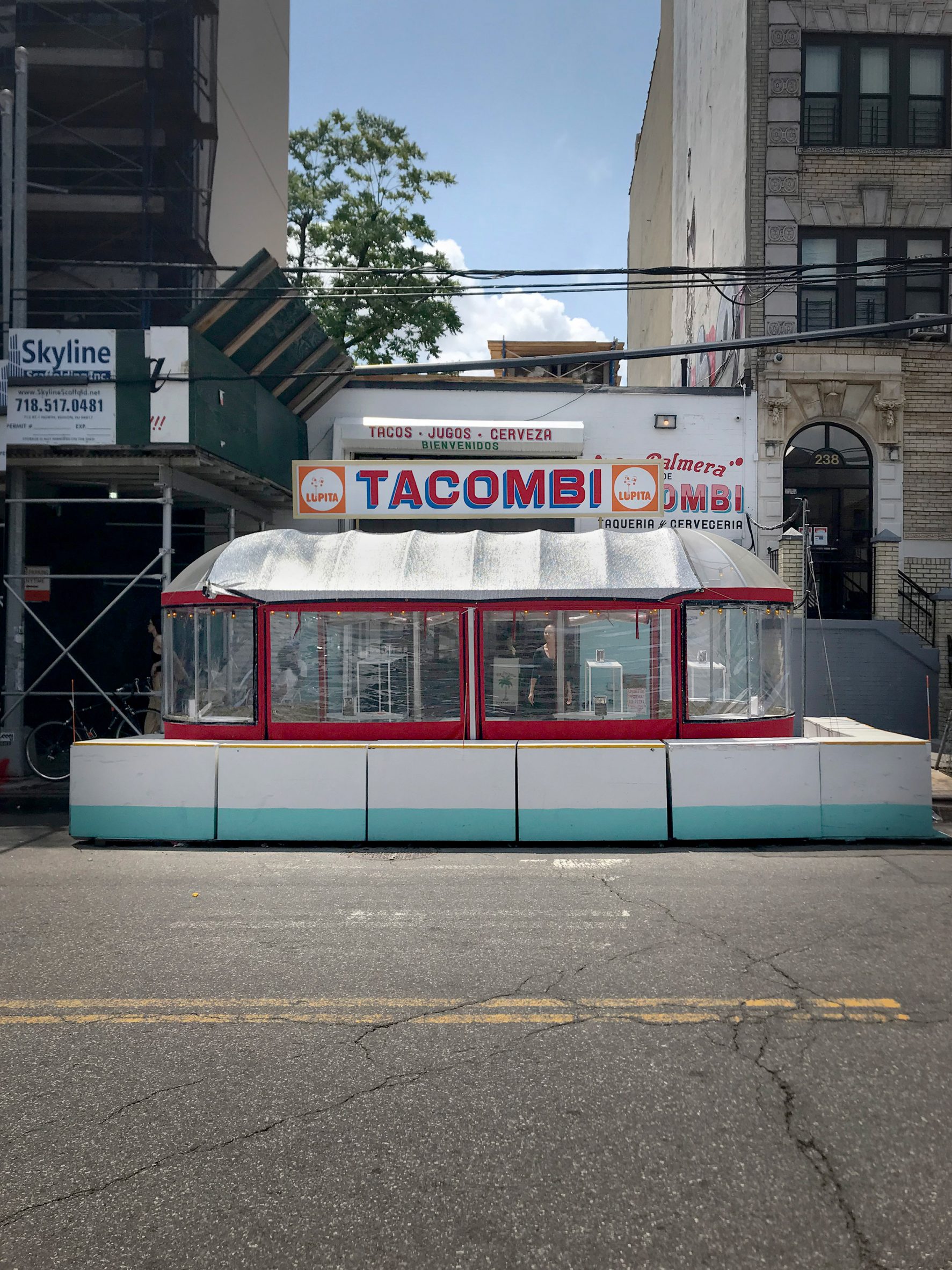 Tacombi outdoor dining shelter in New York City