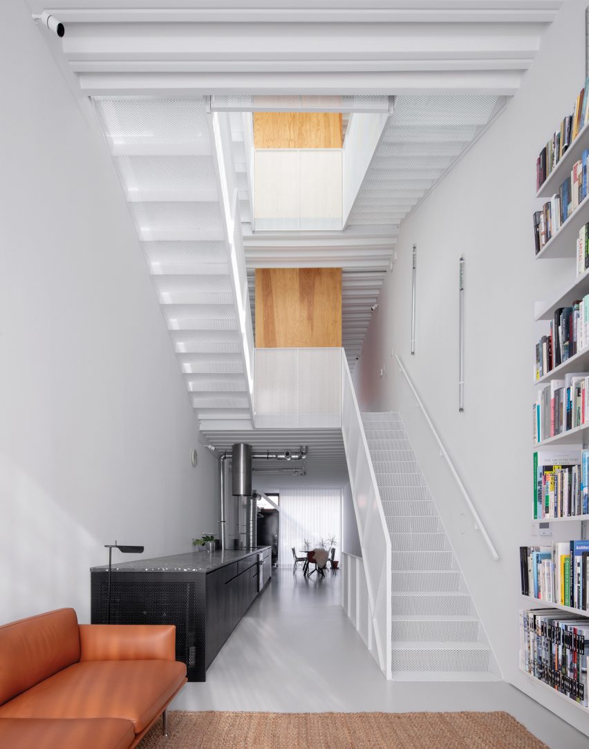 Living space within Narrow House by Only If