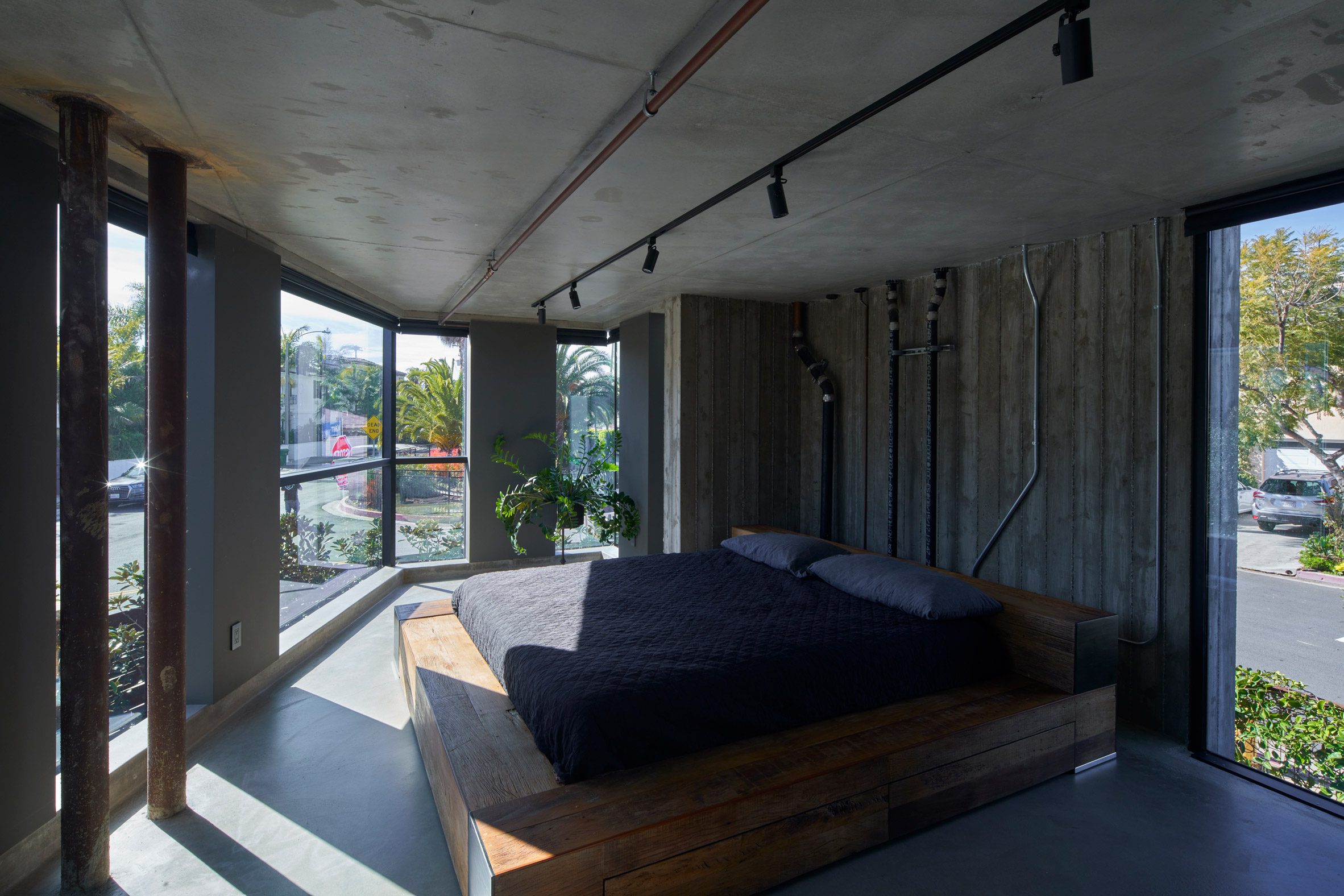 Bedroom with panoramic windows