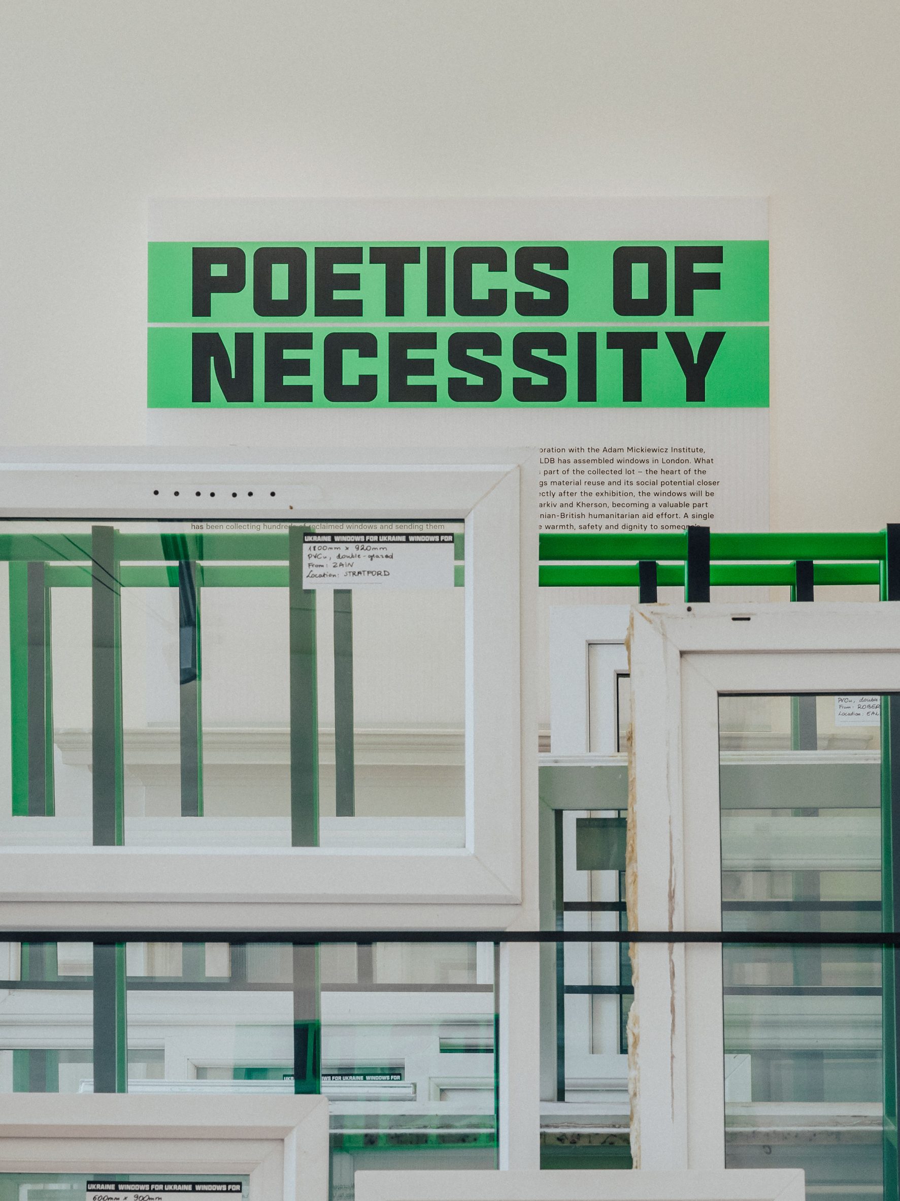 Windows in Poetics of Necessity installation