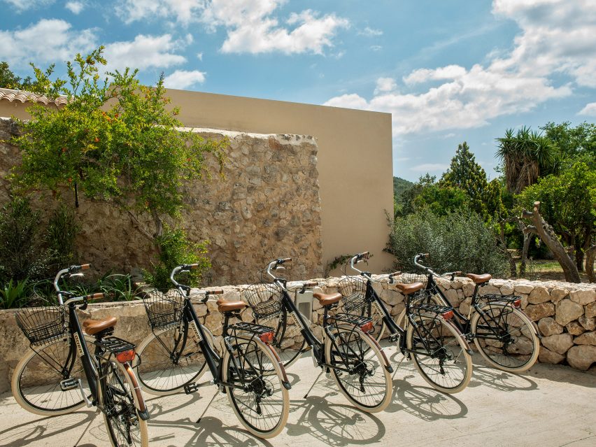 Bikes outside The Lodge hotel