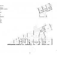 Ground floor and upper floor plan of Casa Escuda by Tobin Smith Architect