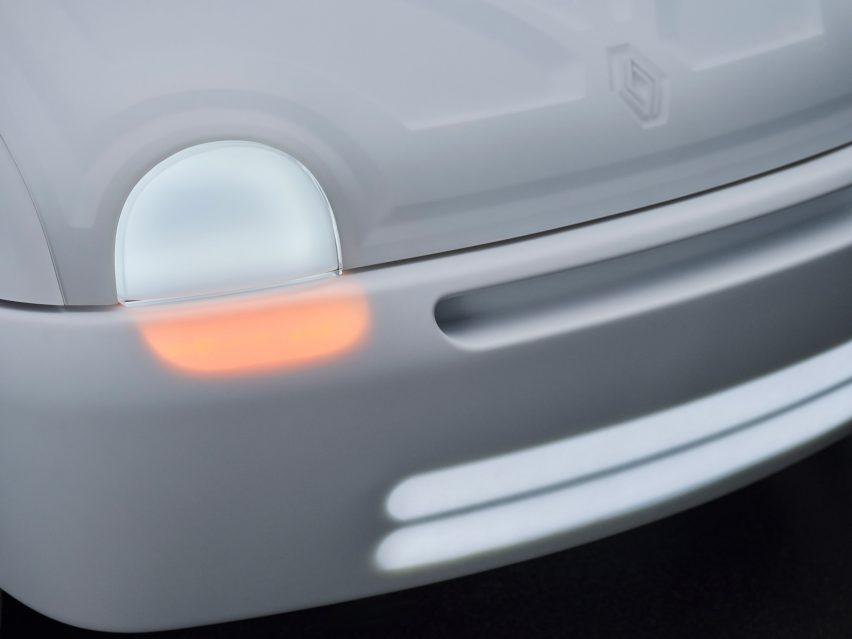 Characteristic headlights of Renault car