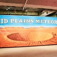 A meteor crater billboard movie poster