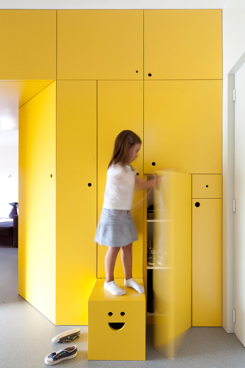 Yellow wardrobes by Pedro Varela & Renata Pinho