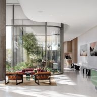 Michael Hsu utilises soft shapes for Austin skyscraper interiors