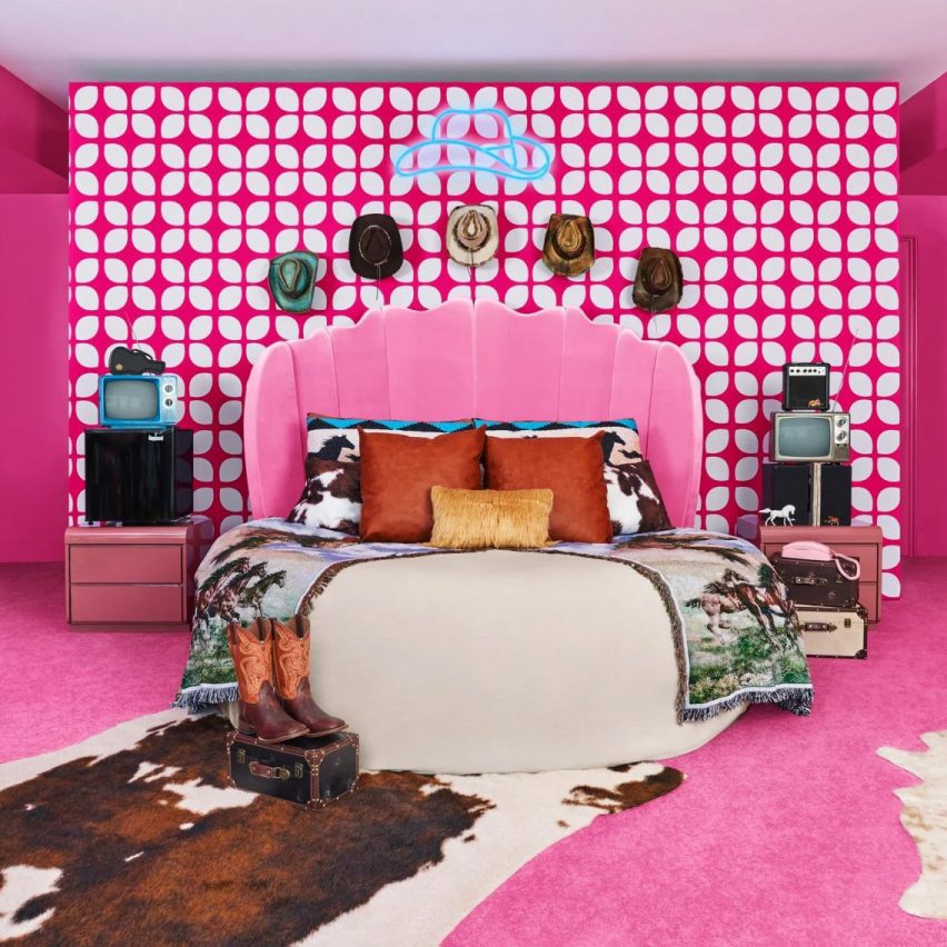 Barbiecore pink interior