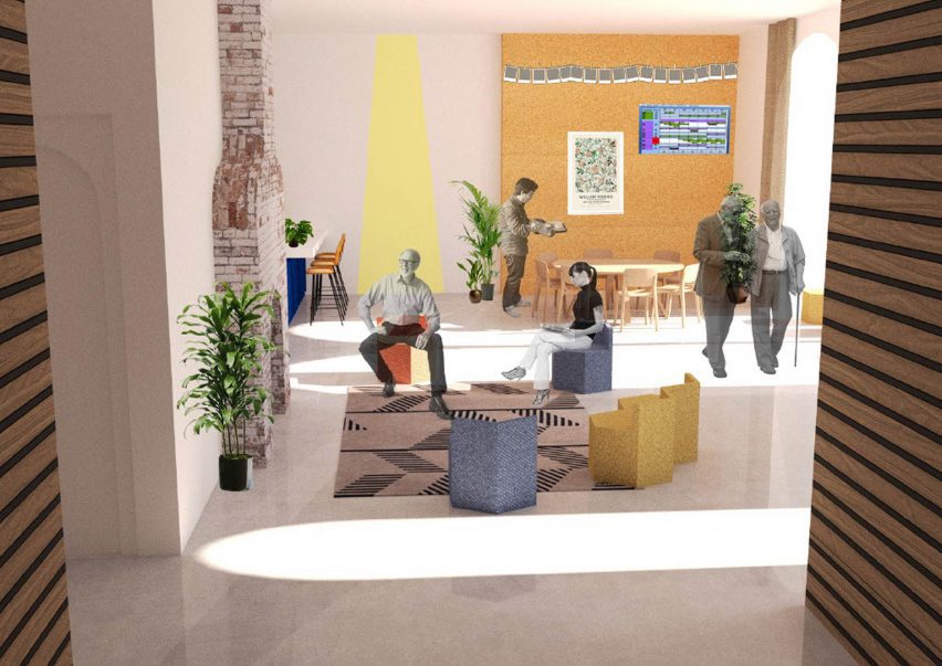 Render of a communal area