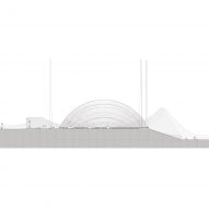 Elevation drawing of a dome structure