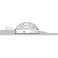 Section drawing of the an underground sports complex