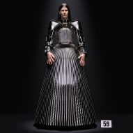 Balenciaga presents 3D-printed armour and hand-painted suiting at couture show