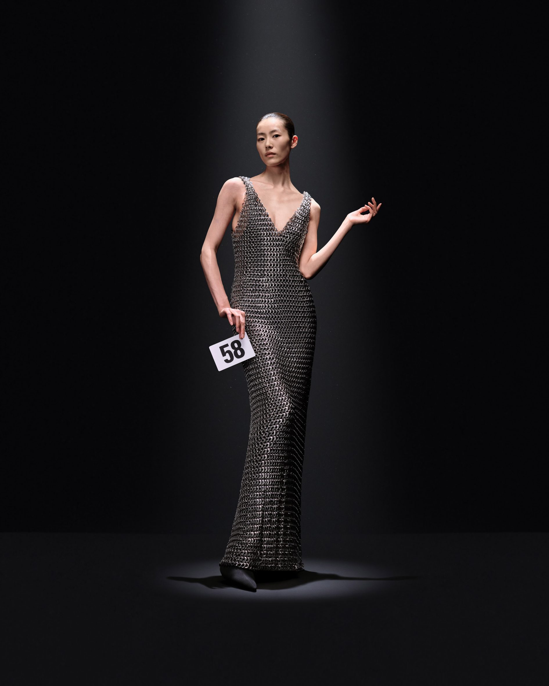 Balenciaga presents 3D-printed armour at couture collection