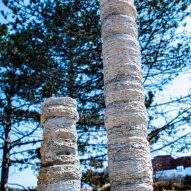 Two 3D-printed columns