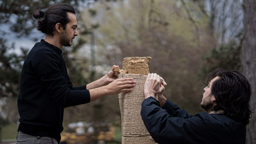 Biodegradable concrete made from sawdust