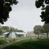 Render of Carmody Groarke's Dulwich Picture Gallery extension and pavilion