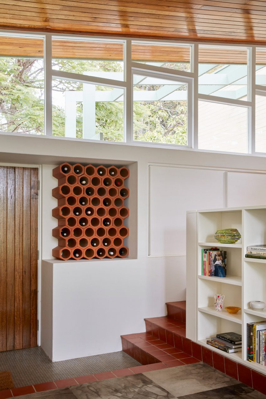 Wine storage in City Beach residence in Perth by Design Theory