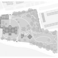 Site plan of the Dulwich Picture Gallery by Carmody Groarke