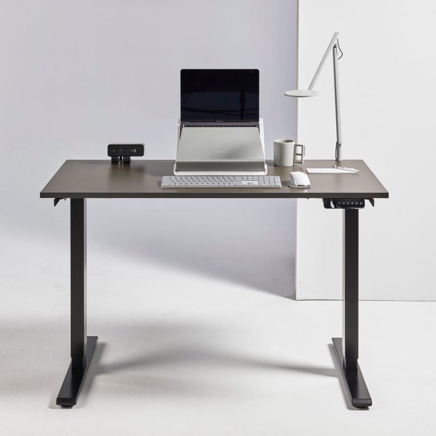 Adjustable standing desk by Humanscale