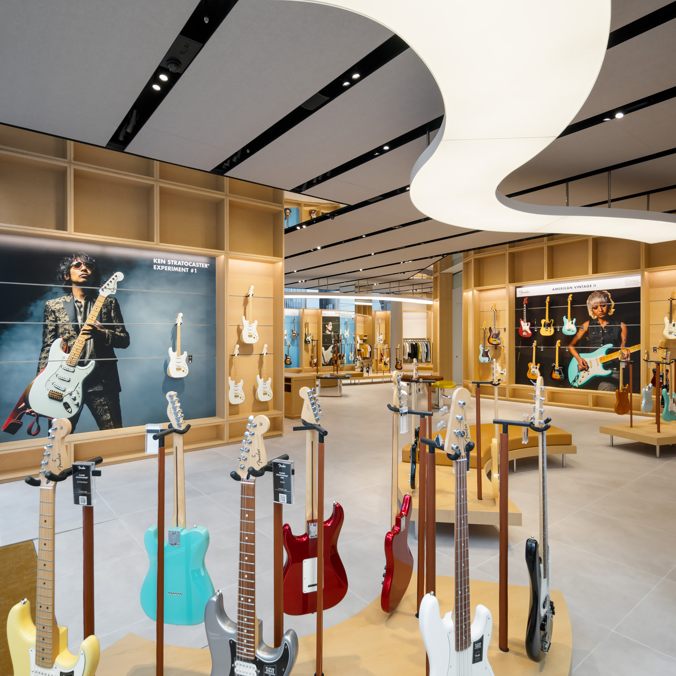 Klein Dytham Architecture gives Fender flagship store a welcoming feel