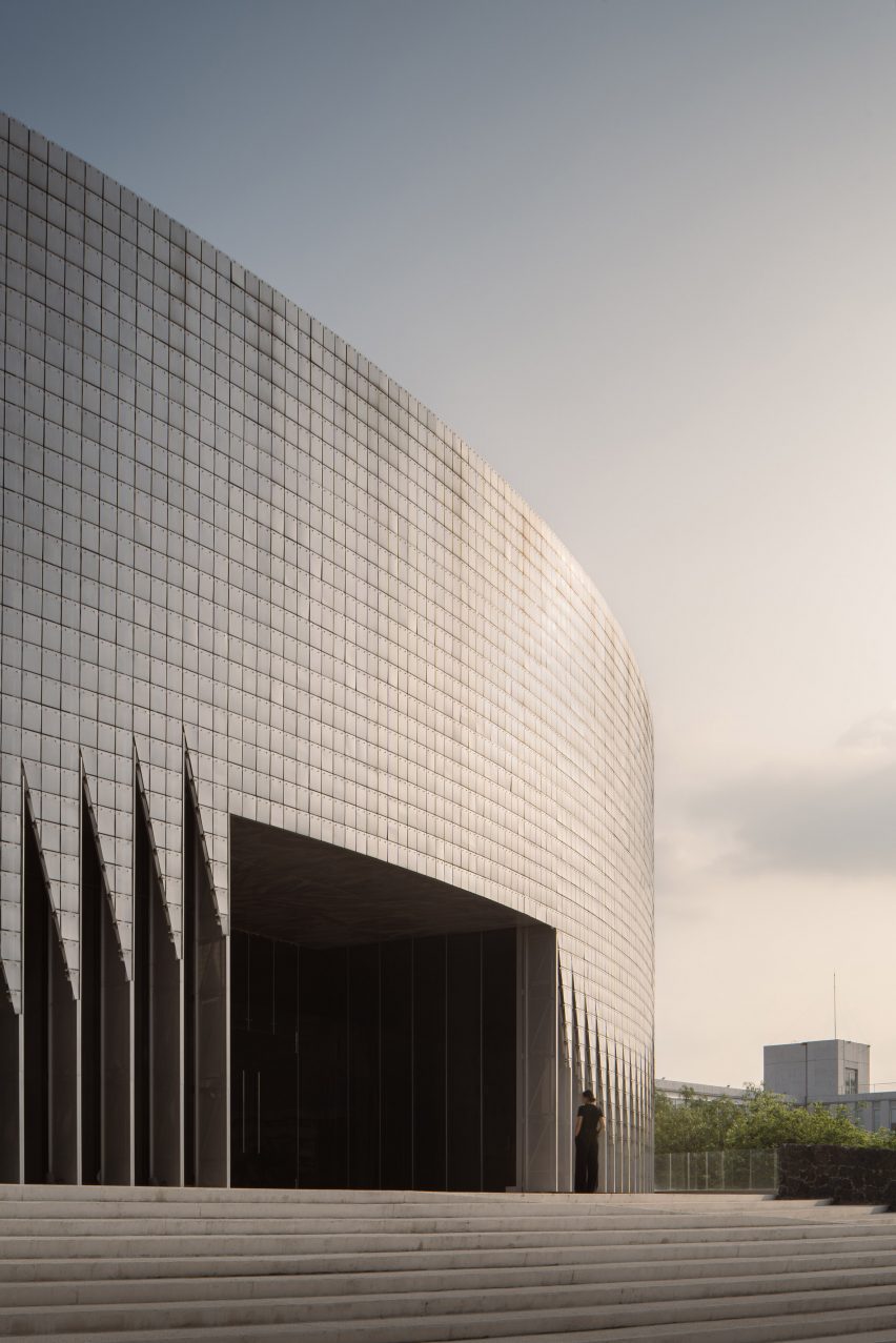 The facade of the National Biodiversity Pavilion in Mexico City 