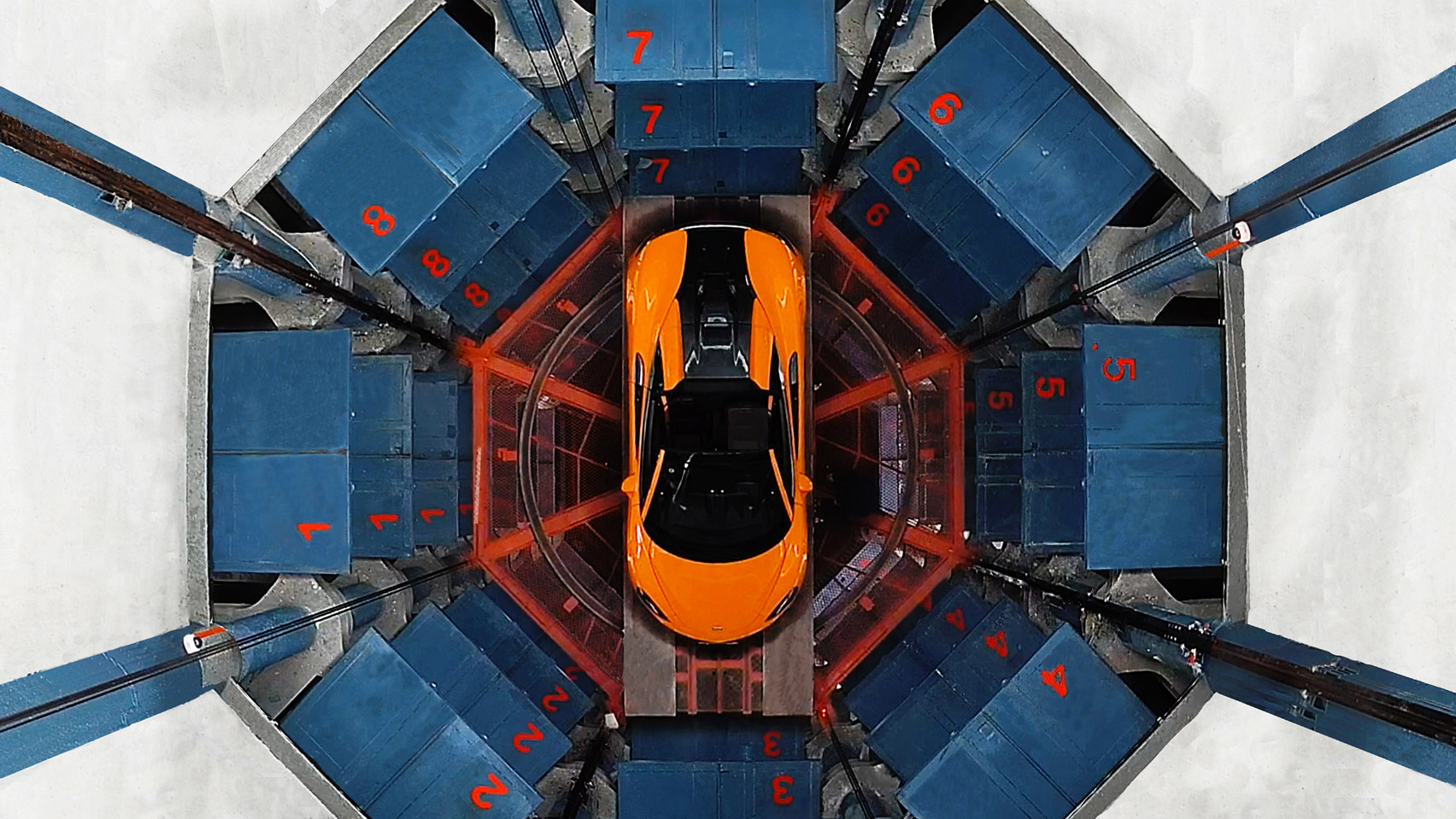 Car inside a lift