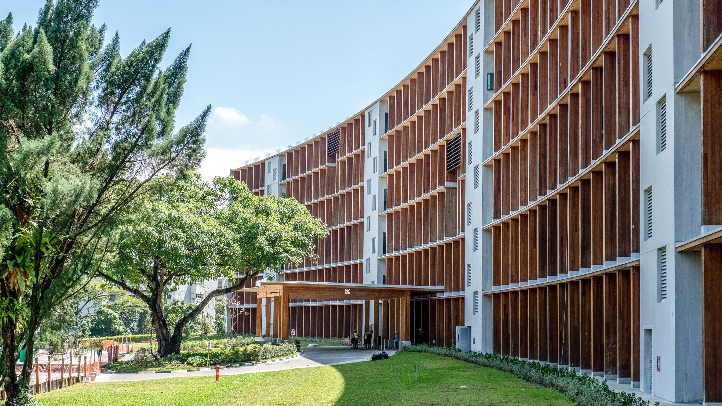 Exterior of Gaia at Nanyang Technological University in Singapore by Toyo Ito