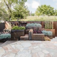 Studio North juxtaposes industrial garage with delicate garden in Calgary