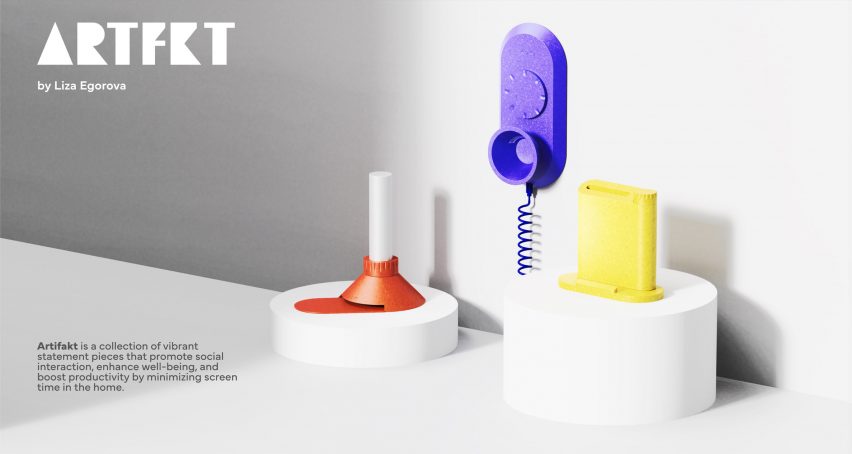 Display of vibrant statement products to minimise screen time