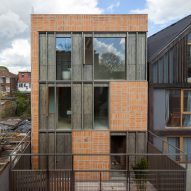 Timber and hempcrete form patchwork facade of London mews house