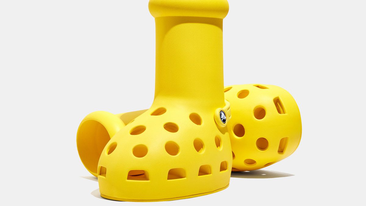 MSCHF collaborates with Crocs to create jumbo yellow boots