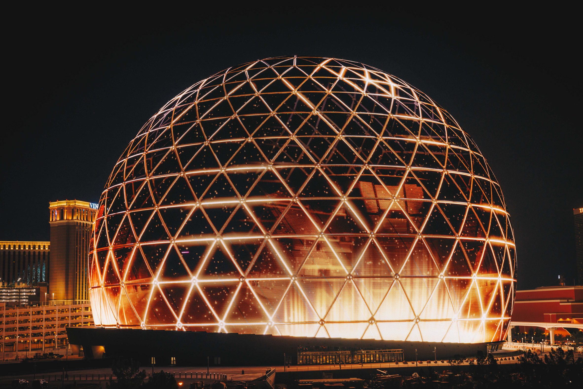 World's largest sphere nearing completion in Las Vegas