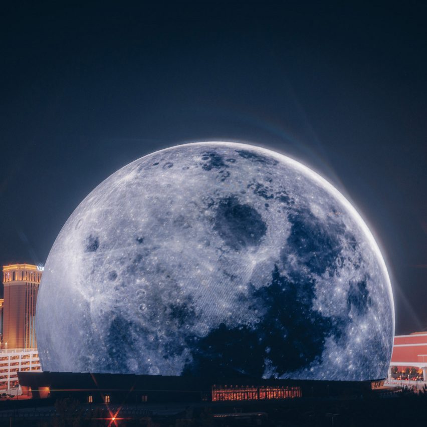 Лунный дисплей на MSG Sphere Las Vegas