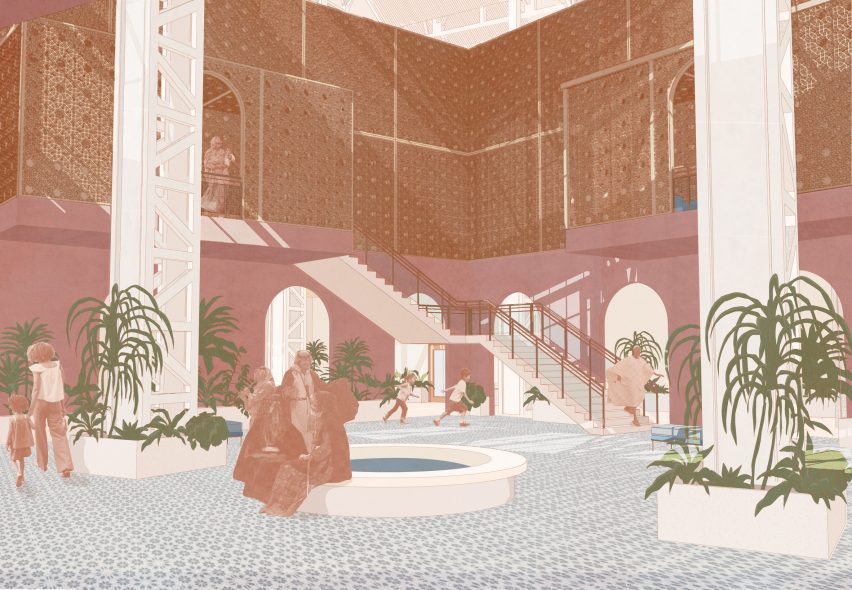 Visualisation of a cultural textile exhibition and education space