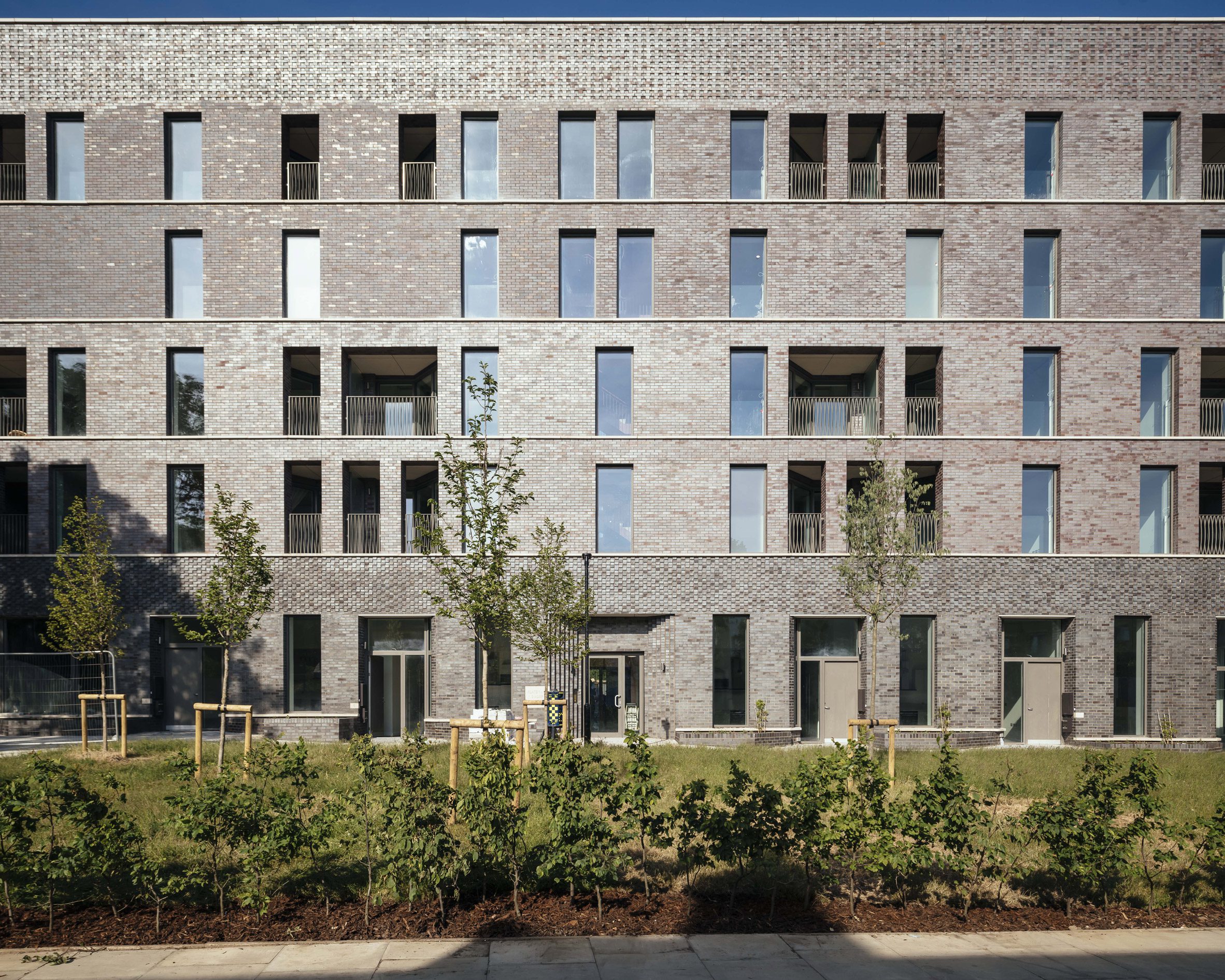 Photo of Agar Grove Phase 1b which is nominated in the Neave Brown Award for Housing