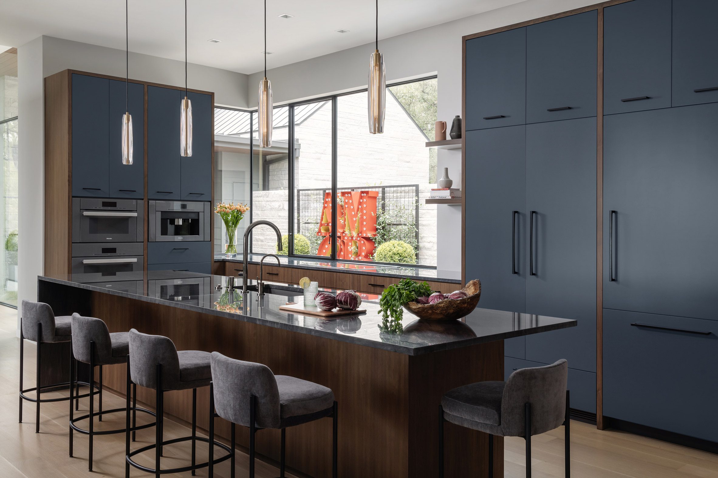 Blue kitchen remodel
