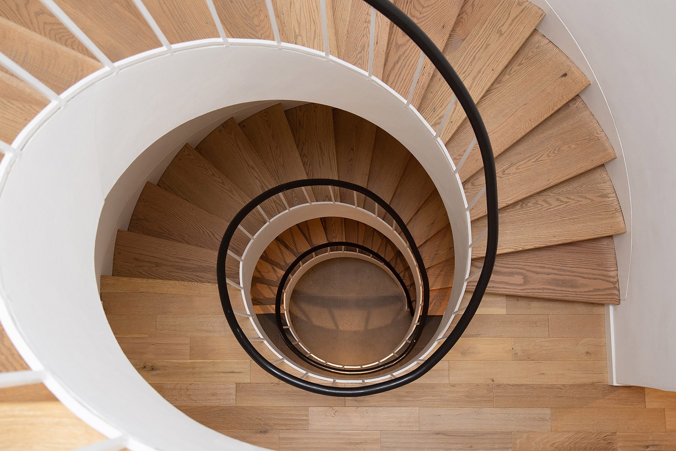 Spiral staircase seen from above