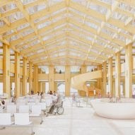 Shigeru Ban designs timber surgical centre for Ukraine's war-wounded