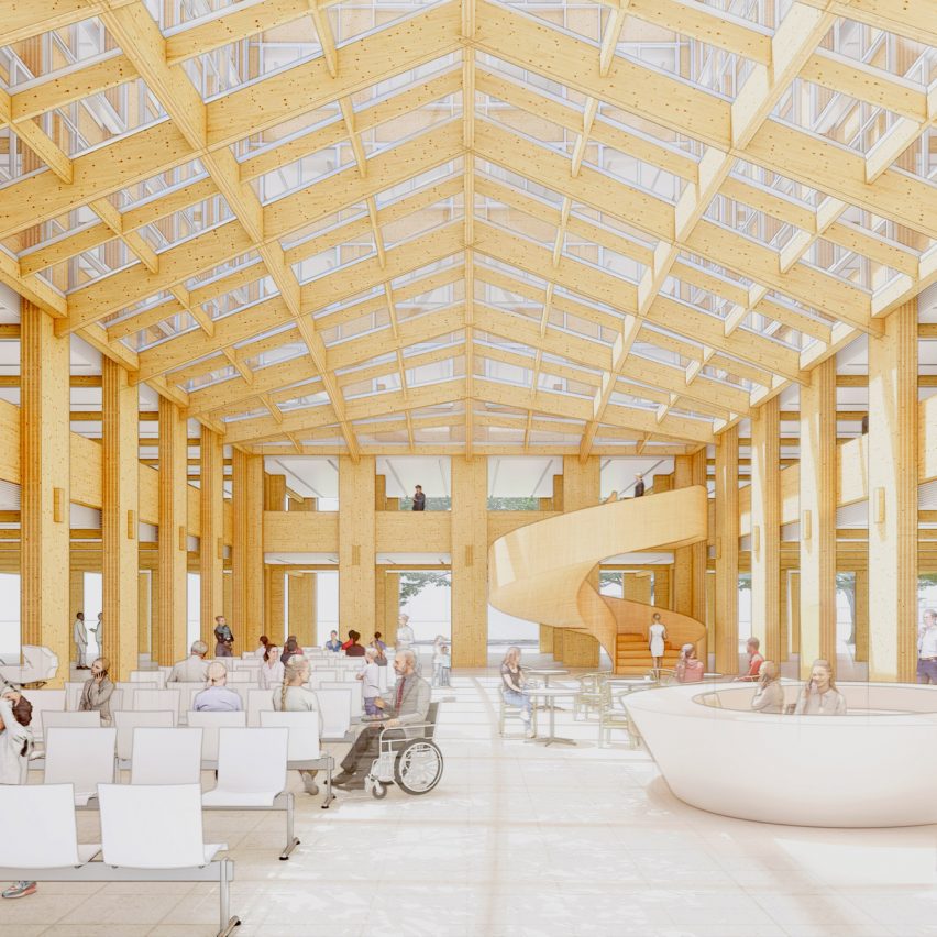 Surgical centre at Lviv hospital by Shigeru Ban Architects