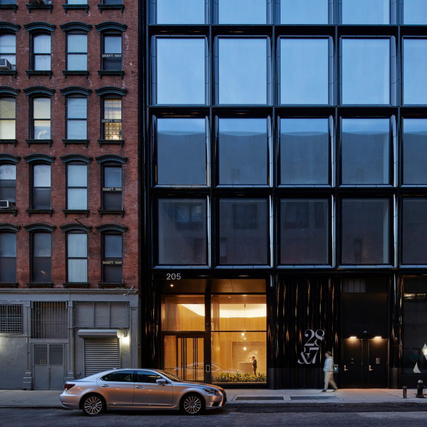 Black terracotta clad Manhattan office building