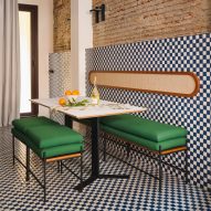 Viruta Lab blankets former fisherman's house in Valencia with chequerboard tiles